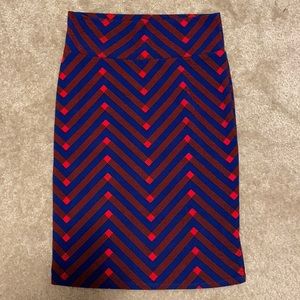 LuLaRoe Red and Blue skirt